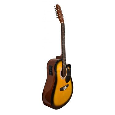 Guitarra Segovia SGD20ECSB Electroacustica Texana Sombreada 12 cuerdas de Metal